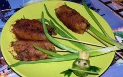 Гречаники с куриным фаршем в сметанном соусе